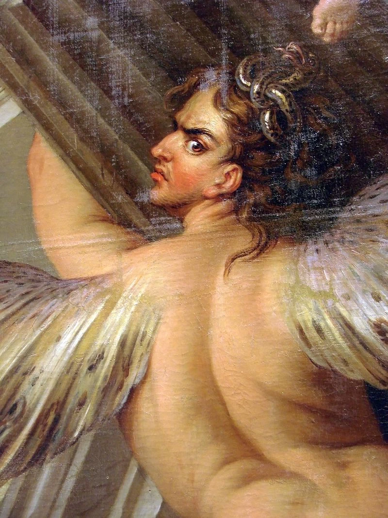 La distruzione del palazzo di Armida - Musée des Beaux, Arts de Nancy, dettaglio